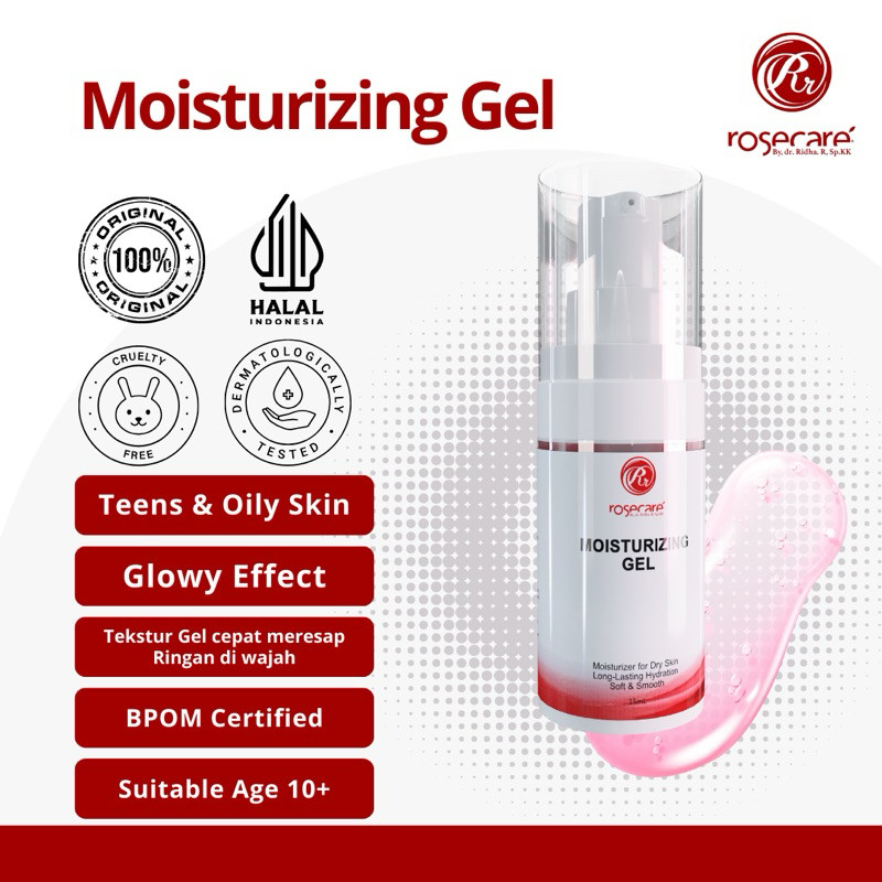 id-11134207-7r98p-lra42h2k283hc3.jpg MOISTURIZING GEL ROSECARE 15 ML PELEMBAB WAJAH MENCERAHKAN - Gambar 1