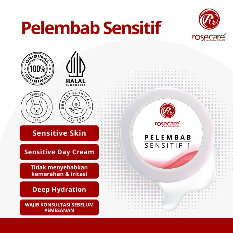 id-11134207-7r98q-lra4sib2j2o6e4.jpg PELEMBAB SENSITIF 1 ROSECARE KHUSUS UNTUK KULIT SENSITIF - Gambar 1