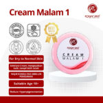 CREAM MALAM 1 ROSECARE MEMUDARKAN FLEK HITAM | KERUTAN | GARIS HALUS | BEKAS JERAWAT | NIGHT CREAM | MENCERAHKAN GLOWING FOR NORMAL SKIN
