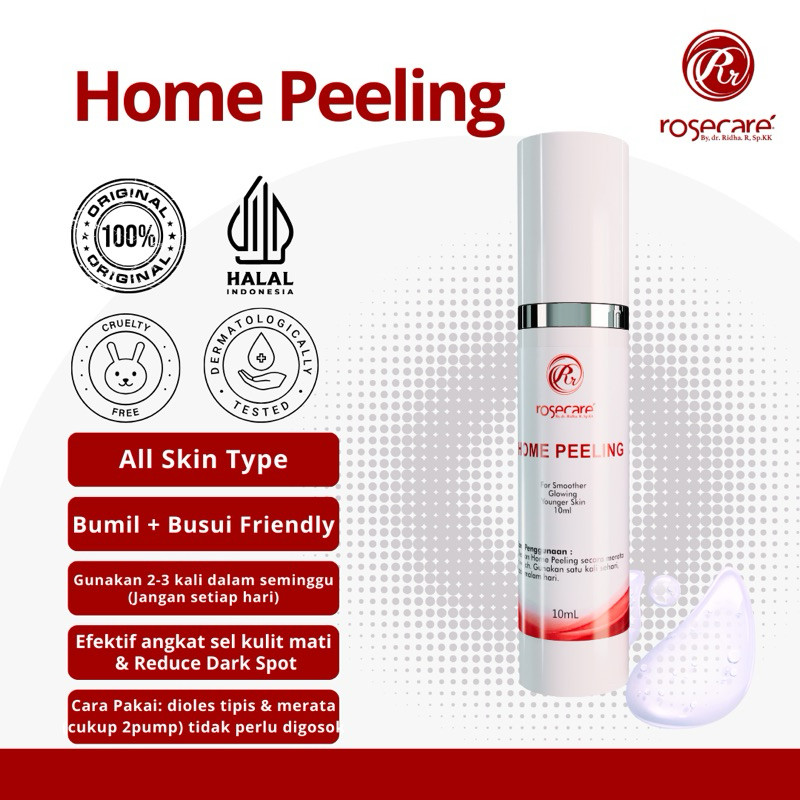 id-11134207-7r98s-lra4sib2kh8m18.jpg HOME PEELING ROSECARE UNTUK MERATAKAN WARNA KULIT WAJAH MENGANGKAT SEL KULIT MATI - Gambar 1