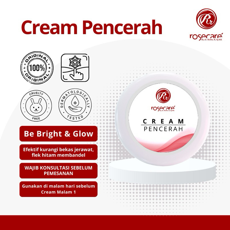 id-11134207-7r98u-lr660r3hati146.jpg CREAM PENCERAH ROSECARE MENCERAHKAN MERATAKAN WARNA KULIT WAJAH GLOWING PENGHILANG IRITASI EKSIM KO MO ANTI KUSAM - Gambar 1