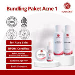 BUNDLING PAKET ACNE 1 OILY FACE WASH TONER ACNE SUNSCREEN ACNE SERUM ACNE