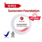 PAKET BUNDLING 10 PCS  SUNSCREEN FOUNDATION ROSECARE HALAL MUI BPOM CERTIFIED GLOWING SKIN