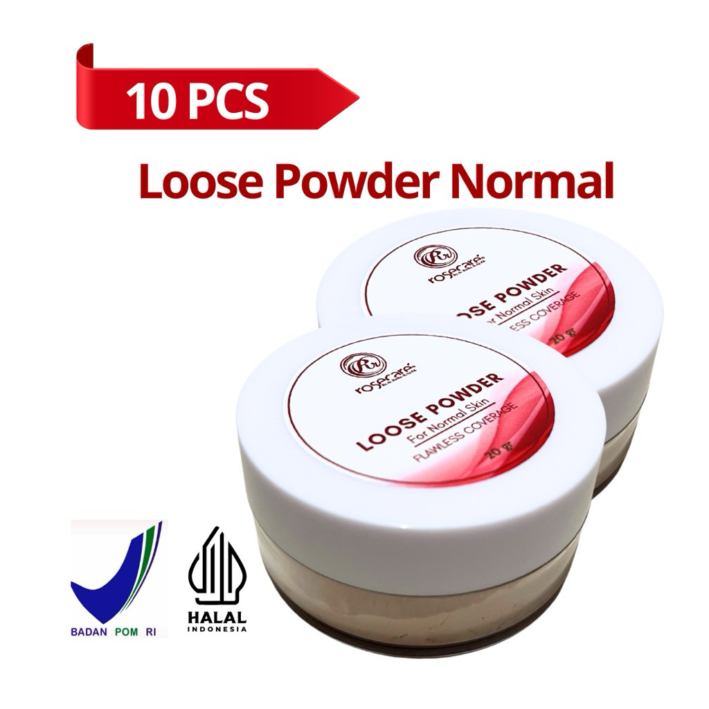 id-11134207-7ra0t-mbdzxel36dy6c6.jpg PAKET BUNDLING 10PCS LOOSE POWDER NORMAL ROSECARE BEDAK TABUR SKINCARE HALA - Gambar 1