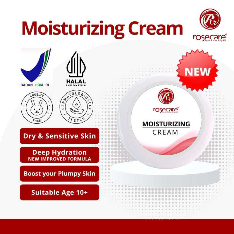 id-11134207-7rbk7-m95dks7efeot90.jpg MOISTURIZING CREAM ROSECARE HYDRATING CREAM FOR DRY & SENSITIVE SKIN PELEMBAB PREMIUM KULIT WAJAH - Gambar 1